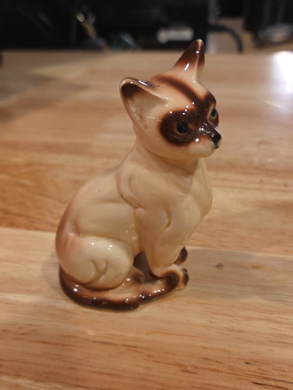 Ceramic Vintage Siamese Cat Figurine